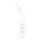 12” Girthy Ribbed G-spot Glass Dildo With Handle Grip